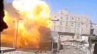 实拍伊拉克油罐接连爆炸